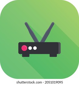 router Vector illustration on a transparent background. Premium quality symbols. Vector Line Flat color  icon for concept and graphic design.