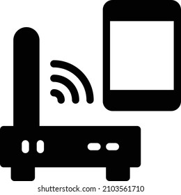 Router Vector illustration on a transparent background.Premium quality symmbols.Glyphs vector icon for concept and graphic design. 