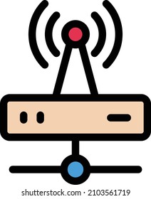Router Vector illustration on a transparent background.Premium quality symmbols.Stroke vector icon for concept and graphic design. 
