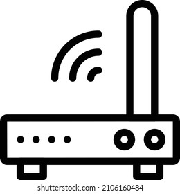 Router Vector illustration on a transparent background.Premium quality symmbols.Stroke vector icon for concept and graphic design. 