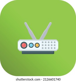 ilustración de router Vector en un fondo transparente.Símbolos de calidad premium.Icono plano de línea vectorial para concepto y diseño gráfico.
