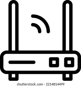 ilustración del vector del router en un fondo transparente. Símbolos de calidad superior. Iconos vectoriales de línea delgada para el diseño de conceptos y gráficos. 
