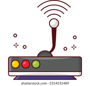 Router-Vektorgrafik auf transparentem Hintergrund. Hochwertige Symbole. Flachsymbole für Vektorgrafiken für Konzept und Grafikdesign.
