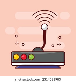 ilustración del vector del router en un fondo transparente. Símbolos de calidad superior. Iconos planos de línea vectorial para el diseño de conceptos y gráficos.