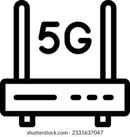 ilustración del vector del router en un fondo transparente. Símbolos de calidad premium. Icono vectorial de trazo para el concepto y diseño gráfico.