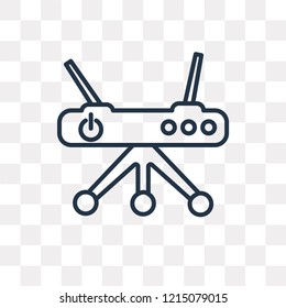 Router vector outline icon isolated on transparent background, high quality linear Router transparency concept can be used web and mobile
