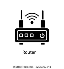 Router Vector   Solid Icons. Simple stock illustration stock