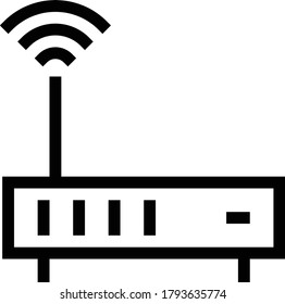 router vector thin line icon 