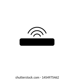 Router wifi black vector icon