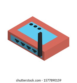 router wifi device isolated icon vector illustration design