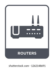 routers icon vector on white background, routers trendy filled icons from Technology collection, routers simple element illustration