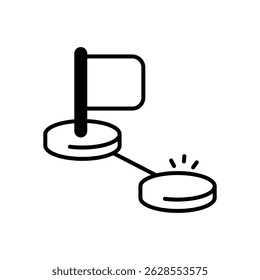 Routes Vector icon stock illustration