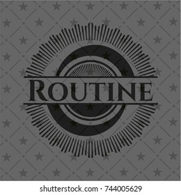 Routine black emblem