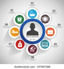 A routine of a businessman. Modern business. Can be used for infographic, banner template, diagram