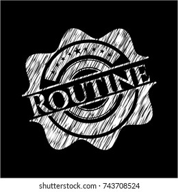 Routine chalk emblem
