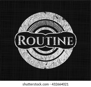 Routine chalkboard emblem