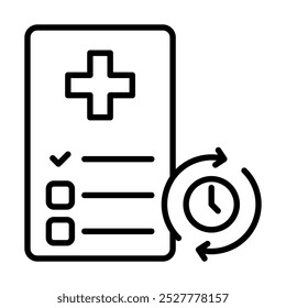 Routine Conditions icon line vector illustration