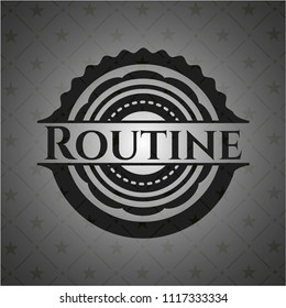 Routine dark emblem. Retro