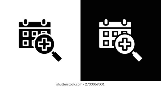 Routineprüfung Symbolblatt Schwarz-Weiß