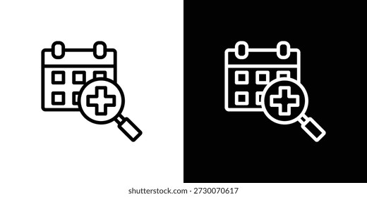 Routineprüfung Symbolblatt Schwarz-Weiß