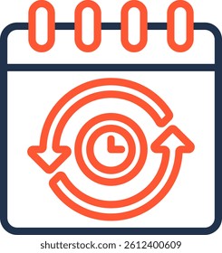 Routine Icon Color Line Vector Illustration