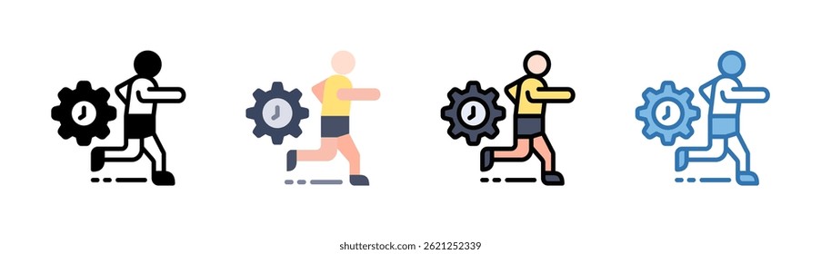 Routine Icon Element For Design