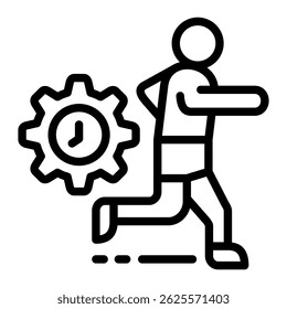 Routine Icon Element For Design