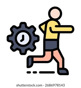 Elemento de icono de rutina para el diseño