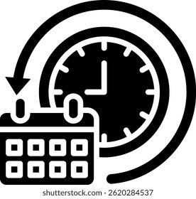 Routine Icon Glyph Vector Illustration