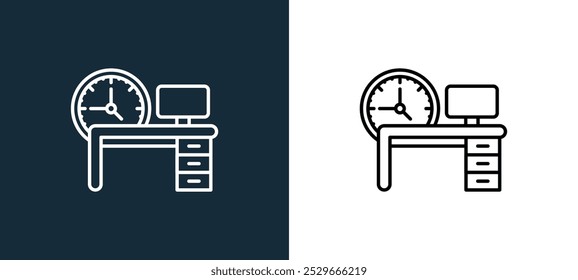 routine icon isolated on white and black colors. routine outline linear vector icon from productivity collection for mobile apps, web and ui.