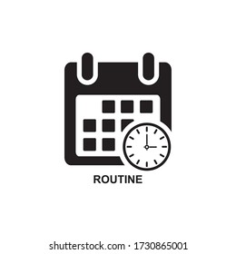 ROUTINE ICON , SCHEDULE ICON VECTOR