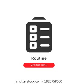 routine icon vector illustration. routine icon glyph design.