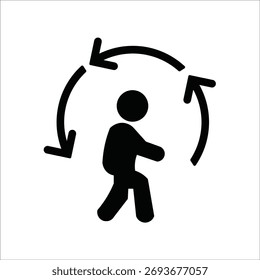 ícones de rotina. ilustração de vetor sólido simples