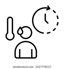 Routine Illnesses icon line vector illustration