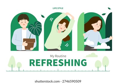 a routine illustration that invigorates life