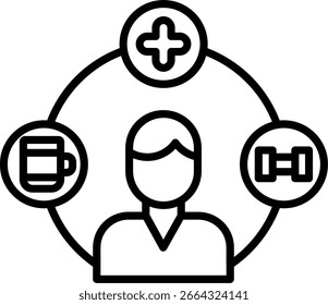 Design de Ícone de Vetor de Linha de Rotina