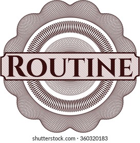 Rosette de estilo de dinero de rutina