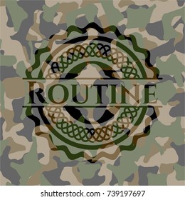 Routine on camouflage texture