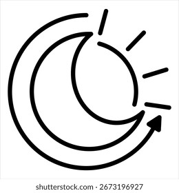 Routine Outline Single Icon Illustration
