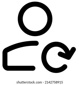 routine shift for the work process with loop arrow