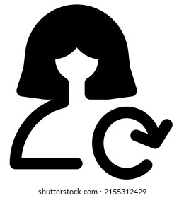 routine shift for the work process with loop arrow