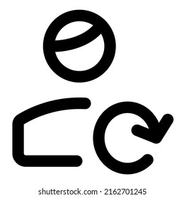 routine shift for the work process with loop arrow