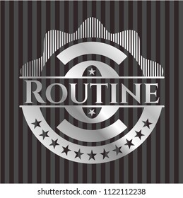 Routine silver emblem or badge