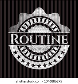 Routine silver emblem or badge