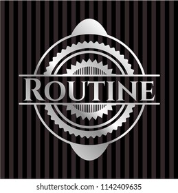 Routine silvery emblem or badge