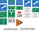 Routing indication signs on motorways and expressways, Road signs in Switzerland and Liechtenstein