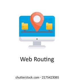 Routing vector Flat Icon Design illustration. Project Managements Symbol on White background EPS 10 File