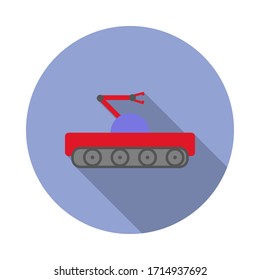 rover colored long shadow icon. Simple color vector of space icons for ui and ux, website or mobile application