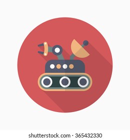 Rover  flat  icon with long shadow,eps10,