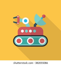 Rover  flat  icon with long shadow,eps10,